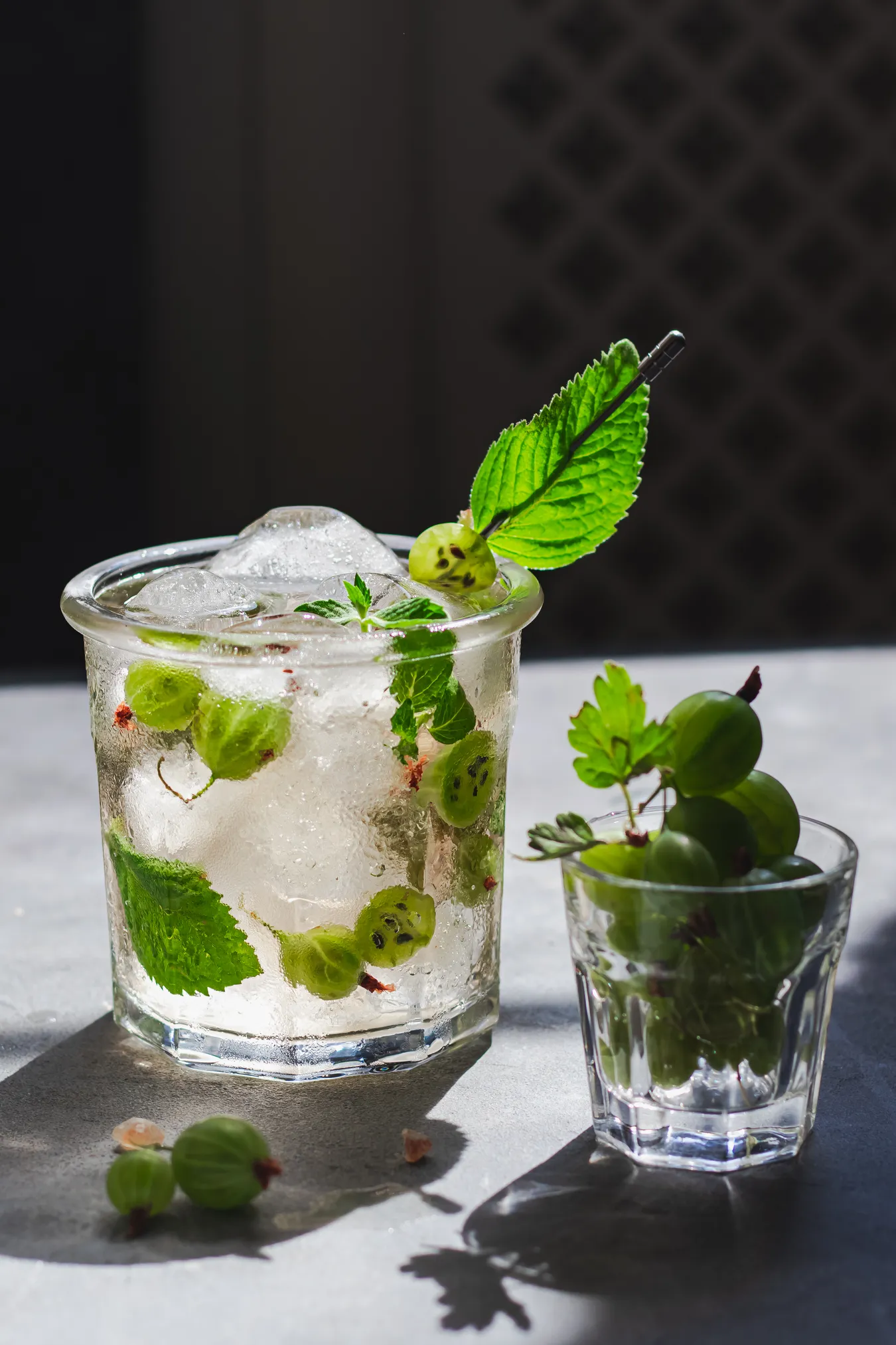 Gin, Basilikum, Zitrone, Zuckersirup